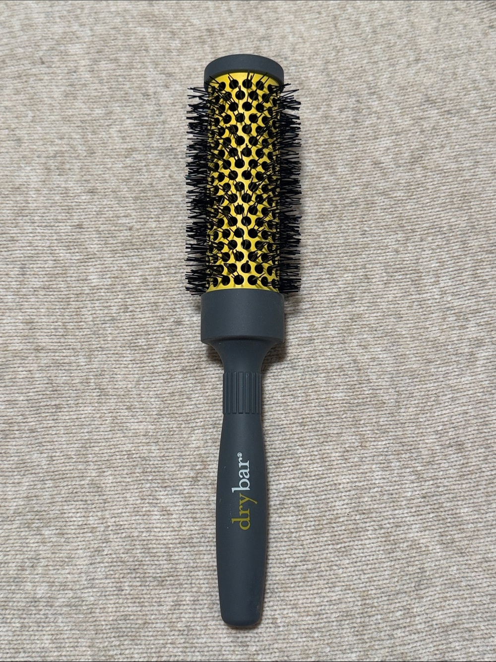 Drybar Yellow and Black Round Vent Ceramic Brush for Styling and Volume